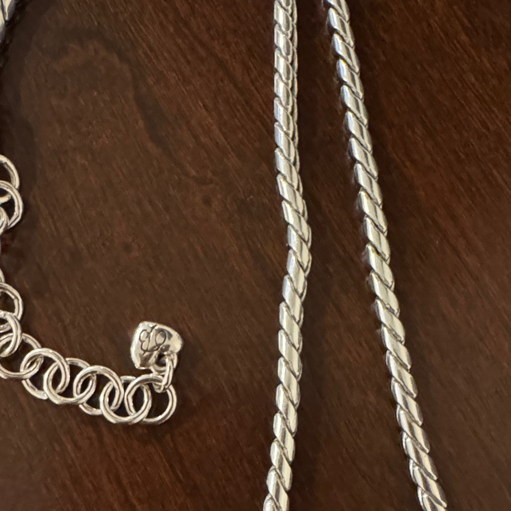 Brighton Silver “Endless Love” retired ruby Red heart stone Cross Necklace - Picture 8 of 8